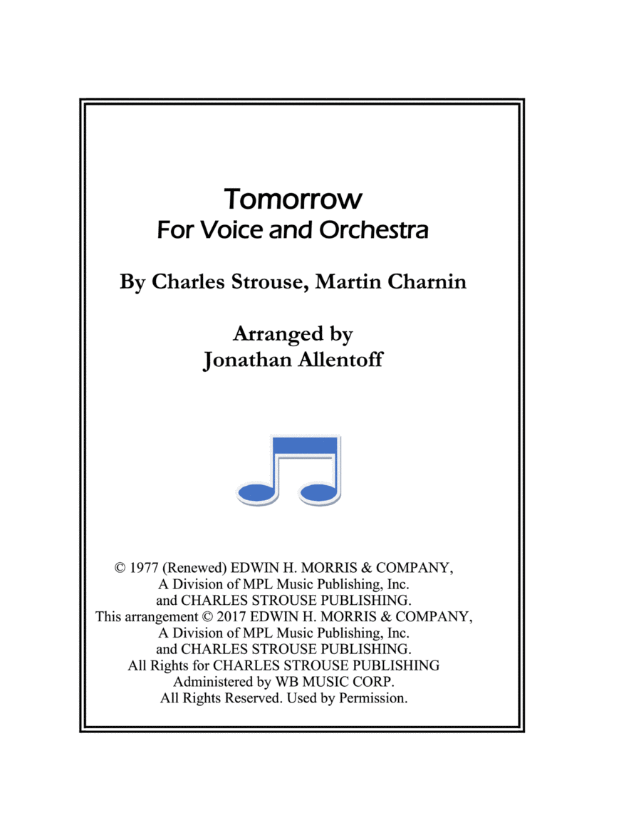Tomorrow Large Ensemble scores gallery preview page 1