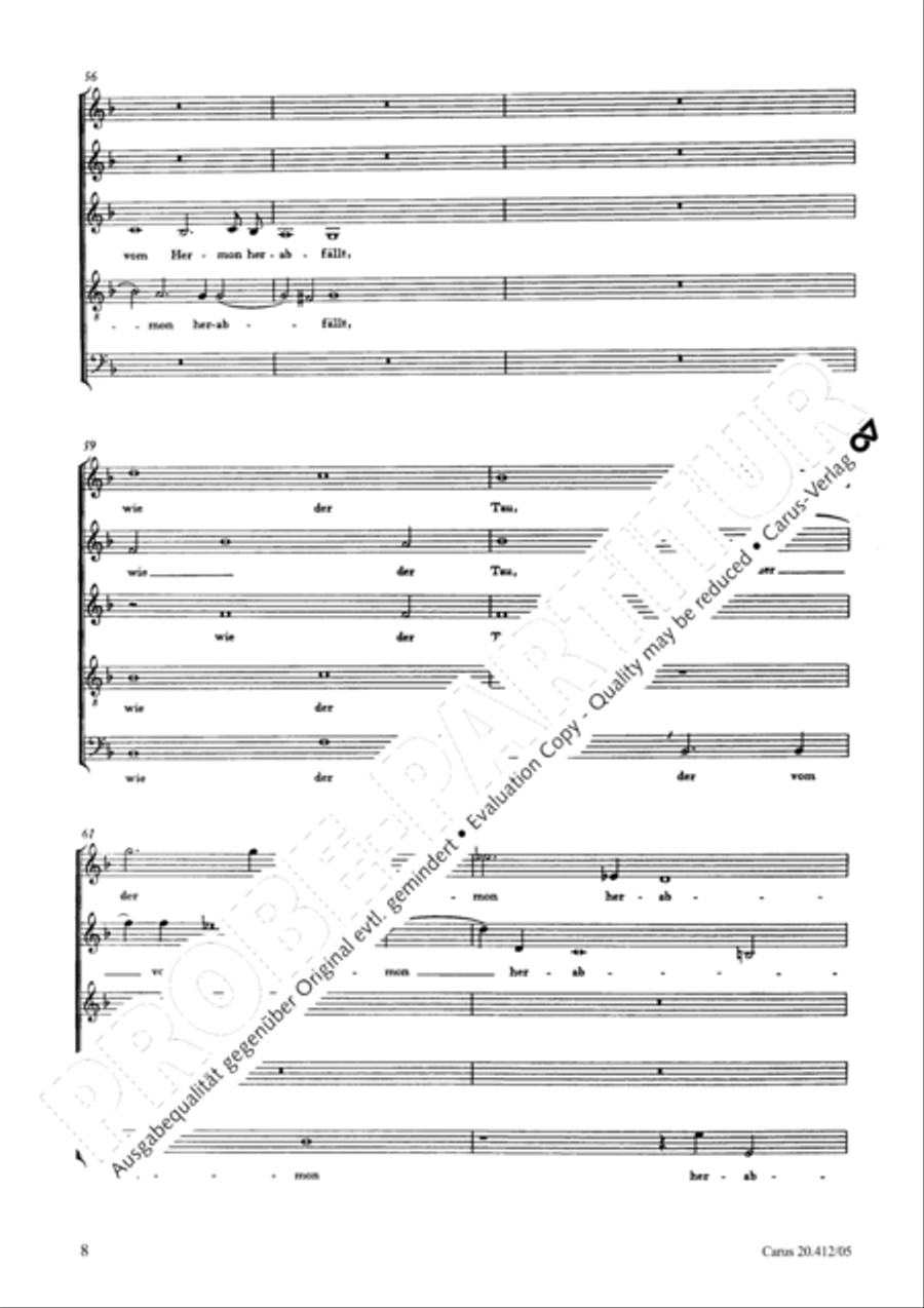 See what delight and joy it is (Siehe, wie fein und lieblich ist's) SSATB scores gallery preview page 9