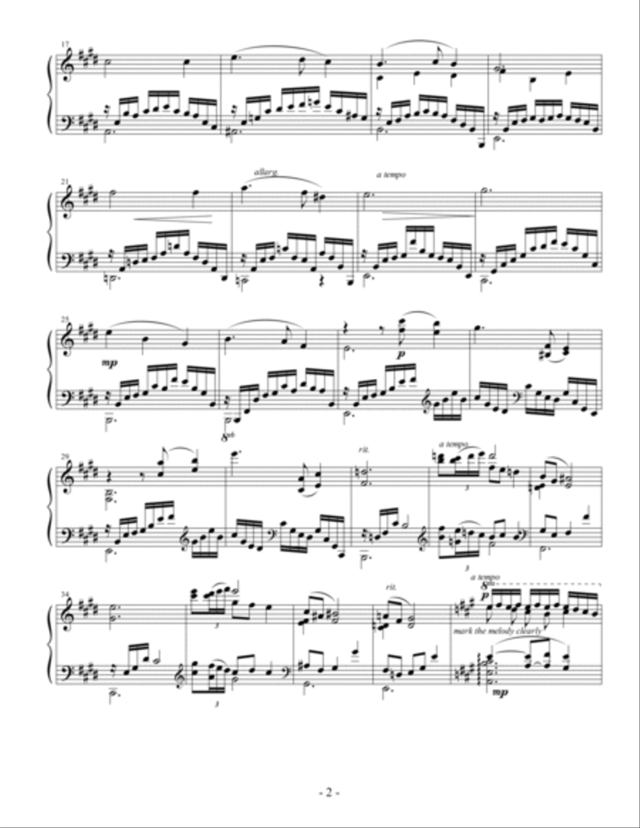 Silent Night Piano Solo scores gallery preview page 2