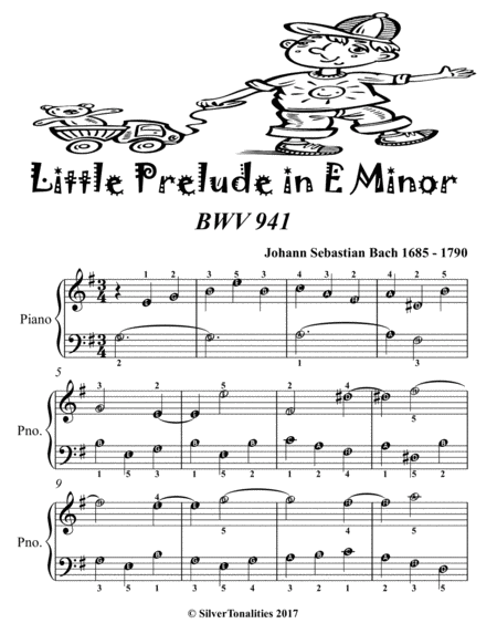 Little Prelude in E Minor Bwv 941 Easiest Piano Sheet Music 2nd Edition