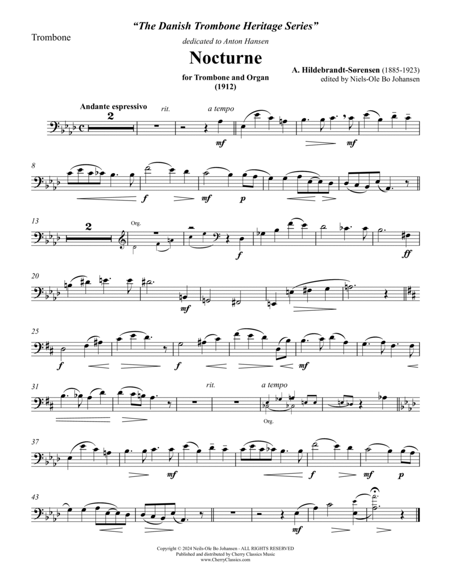 Nocturne for Trombone and Organ