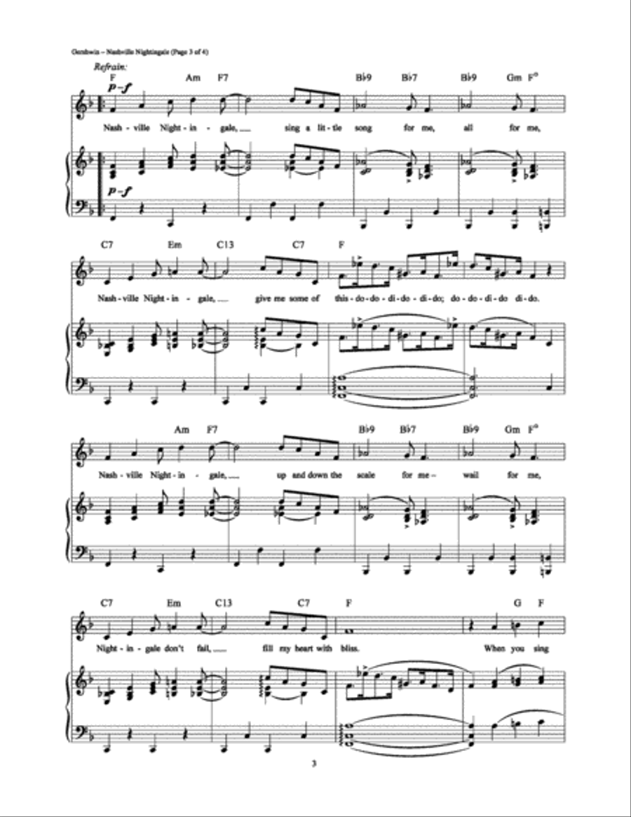 Nashville Nightingale Piano, Vocal, Guitar scores gallery preview page 3