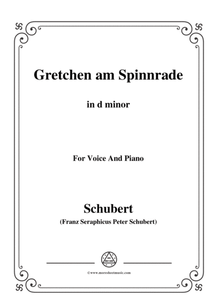 Schubert-Gretchen am Spinnrade in d minor,for voice and piano image number null