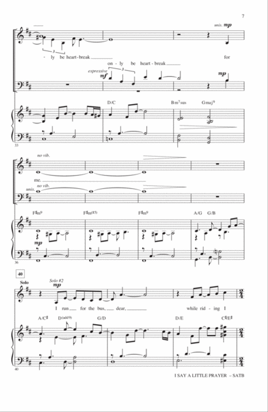 I Say A Little Prayer (arr. Michele Weir) 4-Part scores gallery preview page 6