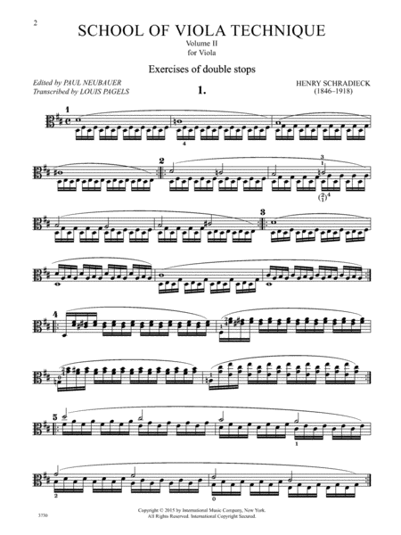 School Of Viola Technique, Volume II
