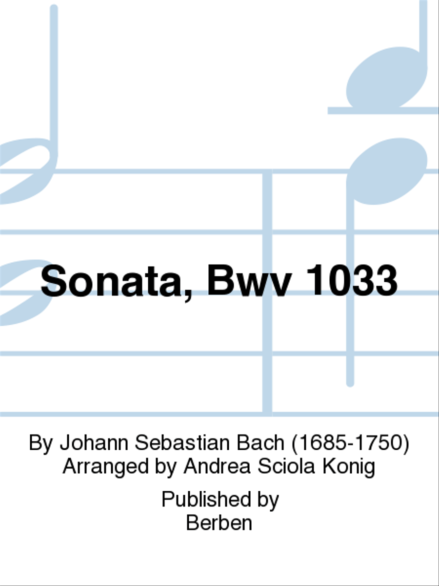 Sonata BWV 1033 Sonata BWV 1033 Chamber Music scores gallery preview page 1