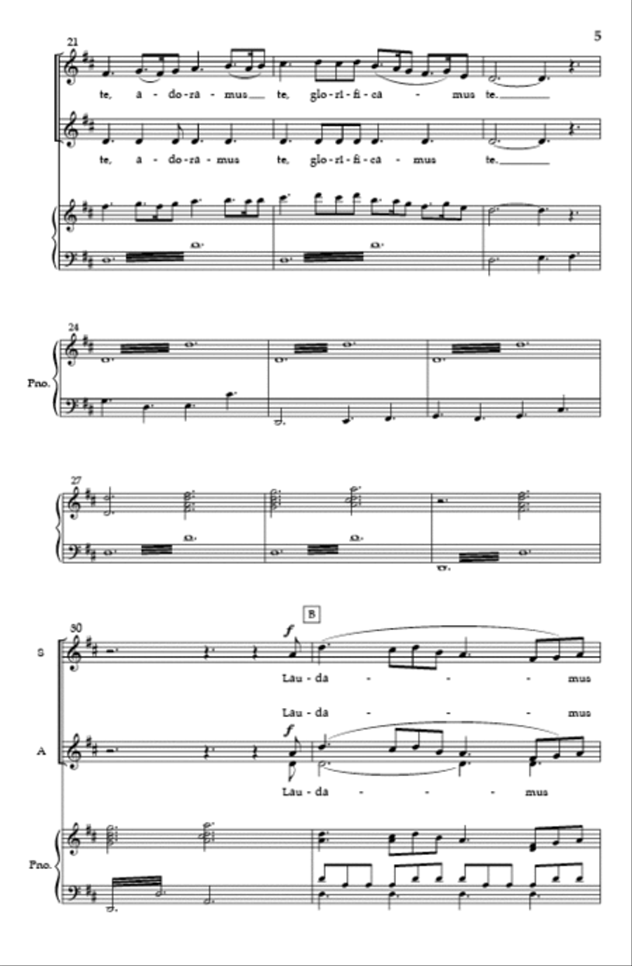 Festival Gloria (SSAA) SSAA scores gallery preview page 4