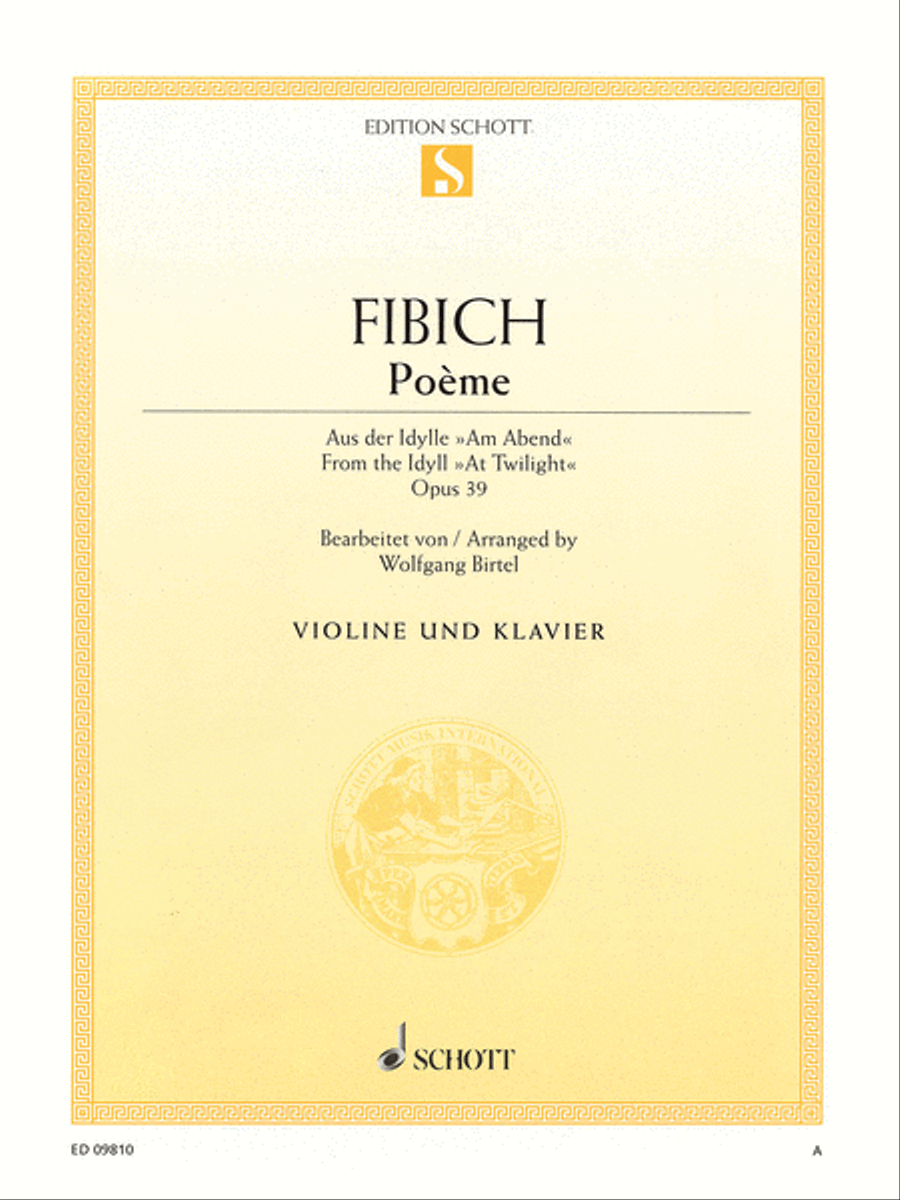 Poeme Violin Solo scores gallery preview page 1