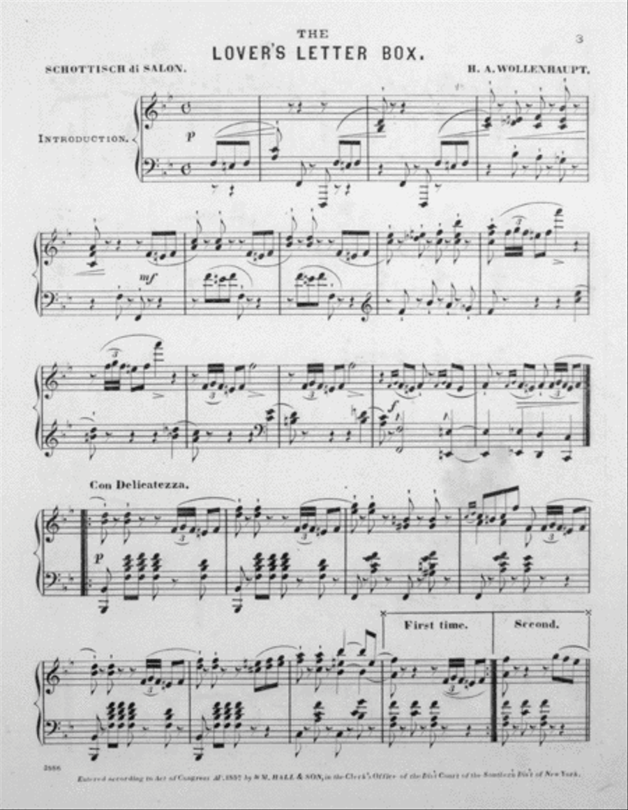 The Lover's Letter Box. Schottisch Piano Solo scores gallery preview page 2