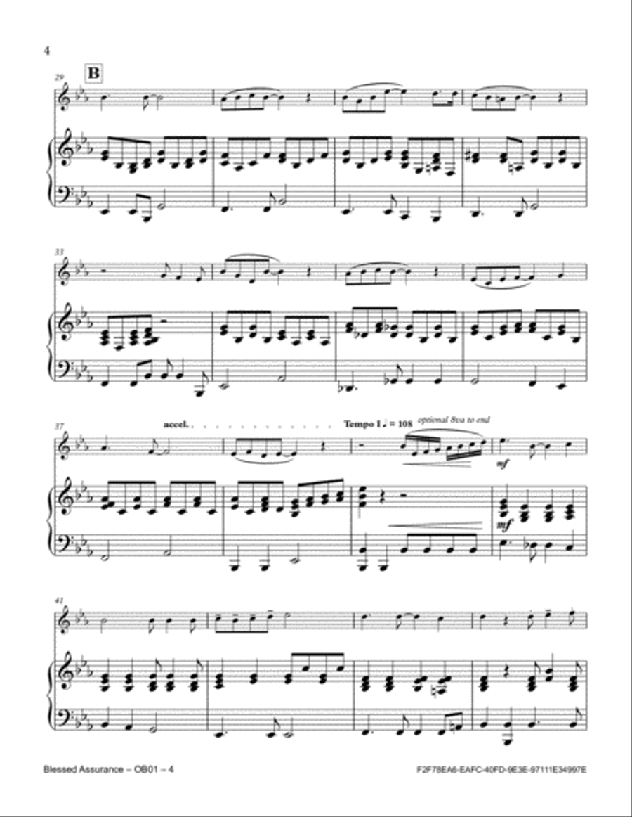 Blessed Assurance Blessed Assurance Piano scores gallery preview page 4