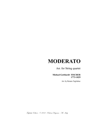 Book cover for MODERATO - M.G. Fischer - Arr. for String quartet - With parts