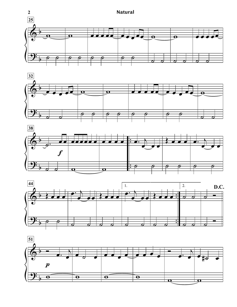 Natural Easy Piano scores gallery preview page 2