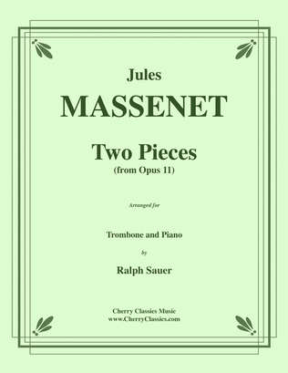 Book cover for Two Pieces from Opus 11 for Trombone & Piano
