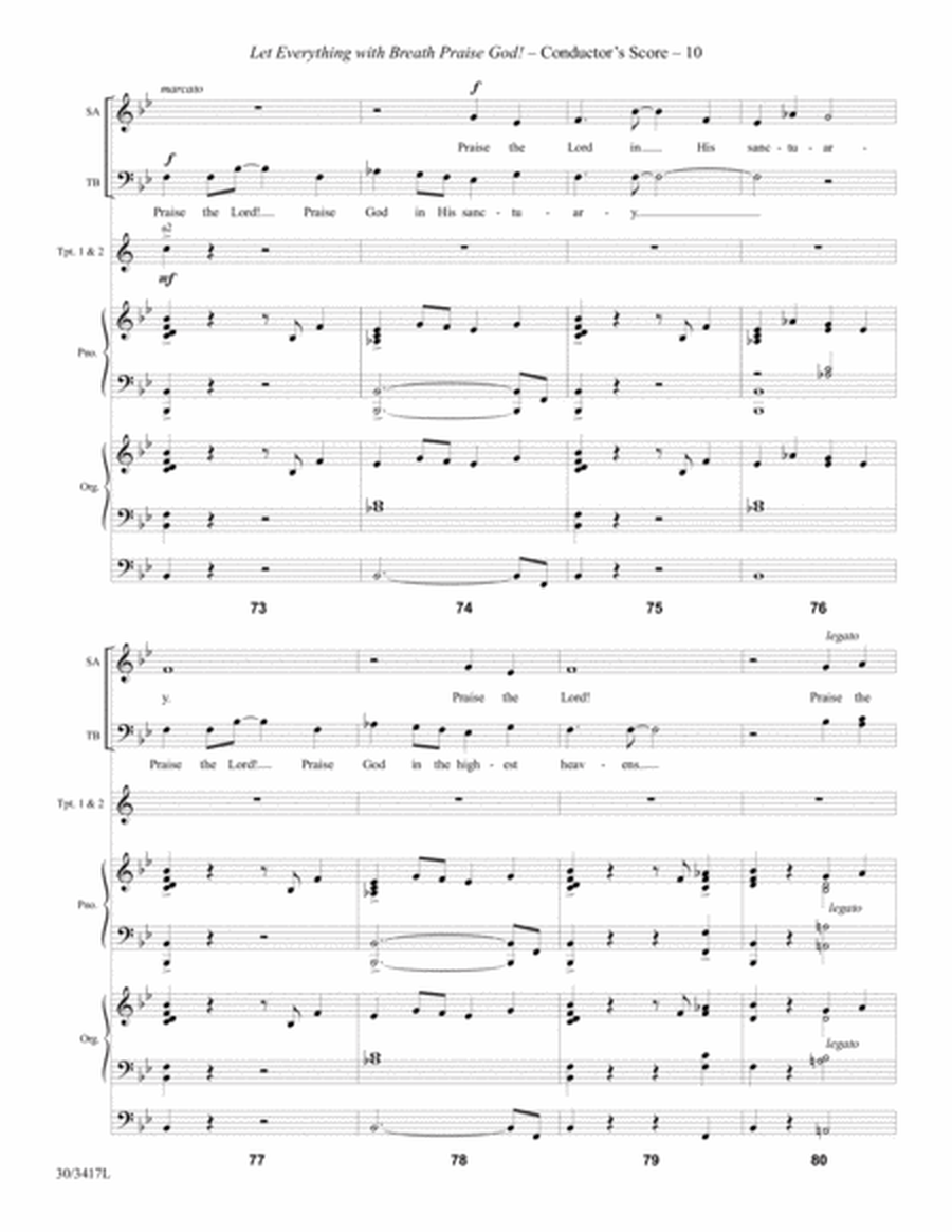 Let Everything with Breath Praise God! - Instrumental Score and Parts