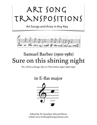 Sure On This Shining Night, Op. 13, No. 13