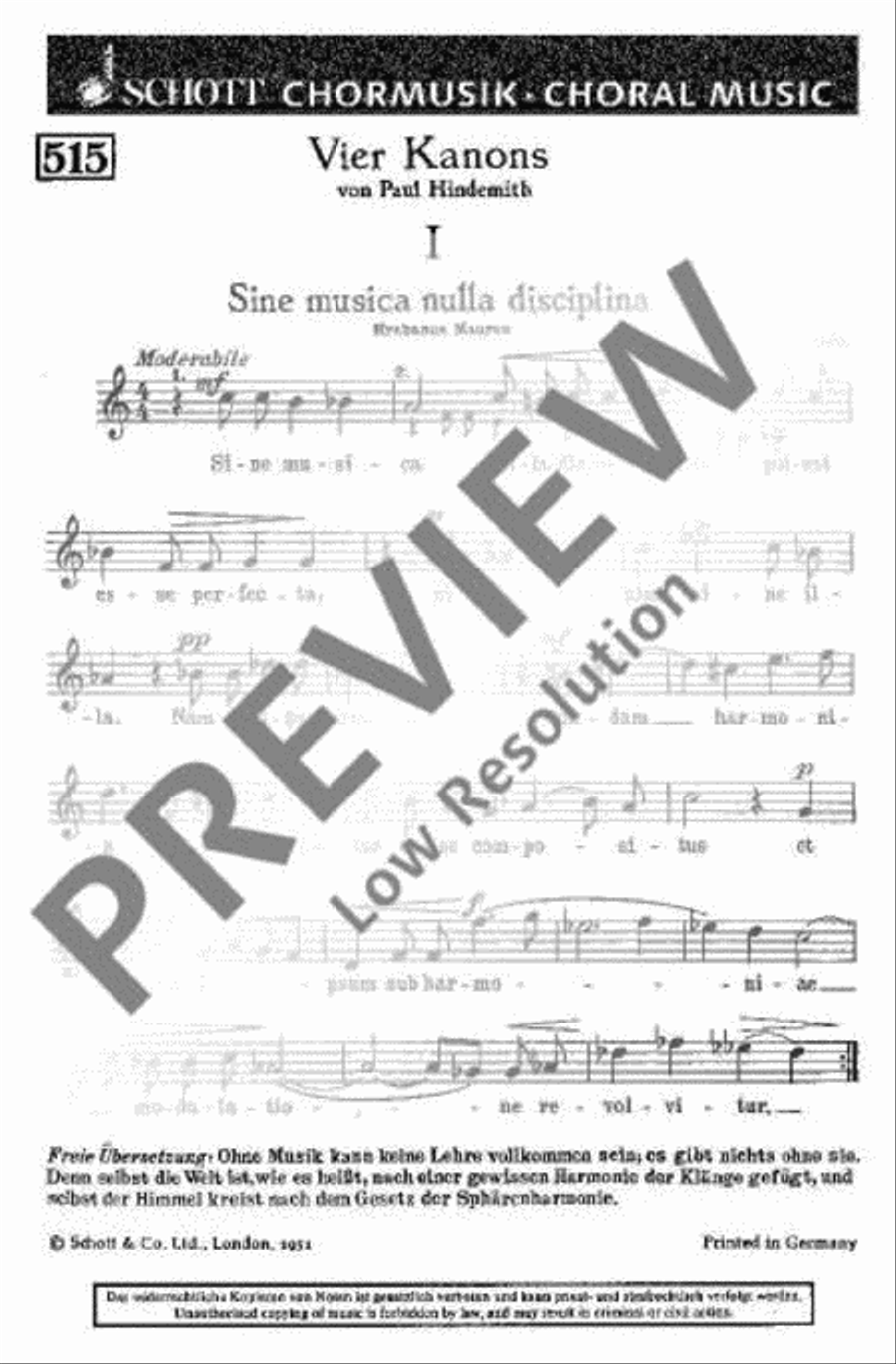 Vier Kanons Women's Choir scores gallery preview page 2