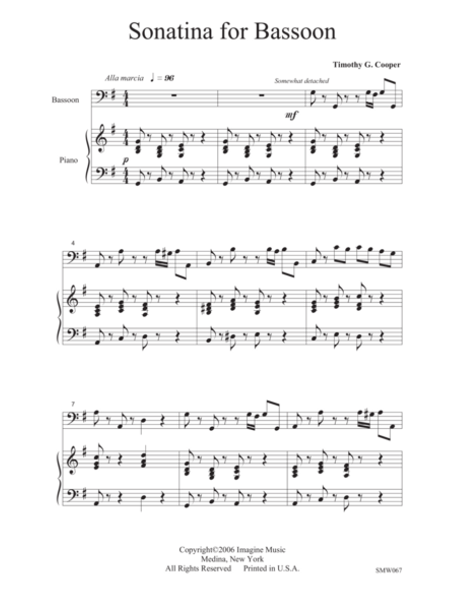 Sonatina for Bassoon Sonatina for Bassoon Bassoon scores gallery preview page 2