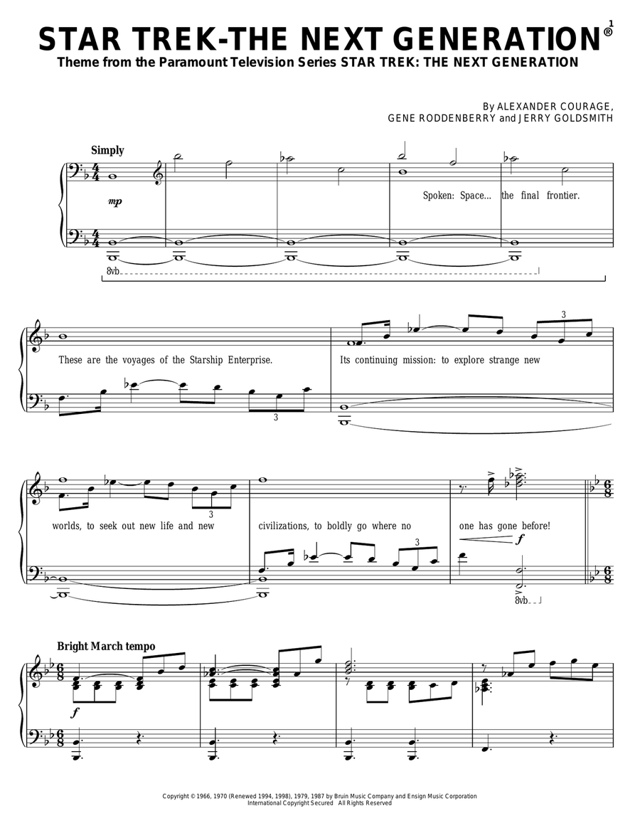 Star Trek - The Next Generation Guitar scores gallery preview page 1