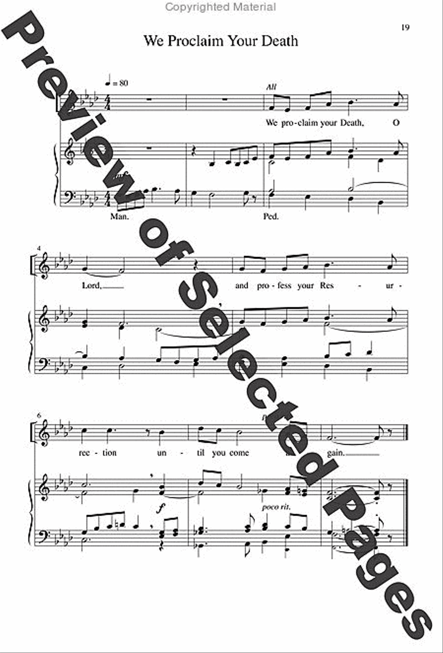 A Community Mass - Choral / Accompaniment edition A Community Mass - Choral / Accompaniment edition 4-Part scores gallery preview page 11