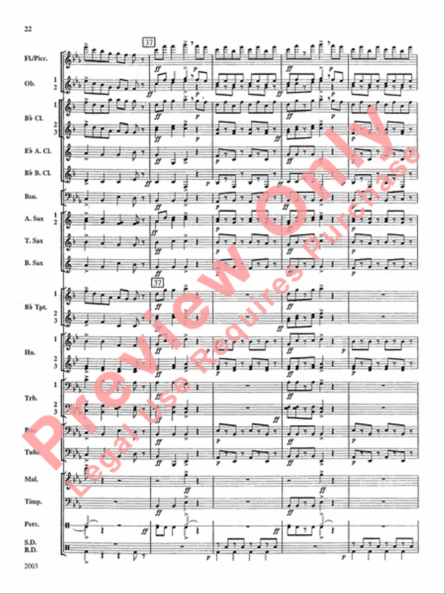 A Percy Grainger Suite Concert Band scores gallery preview page 23