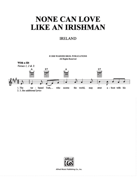 None Can Love Like an Irishman
