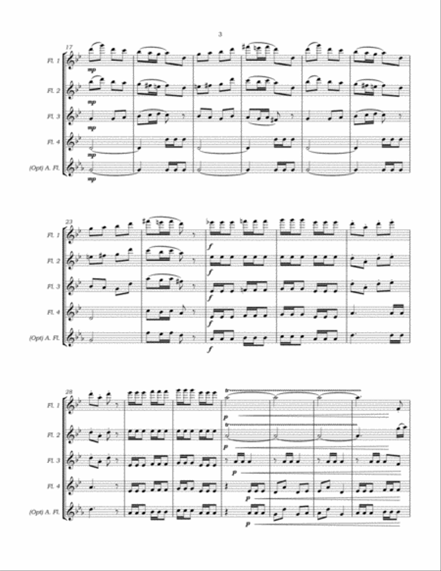 Prelude from Carmen for Flute Quartet Flute Quartet scores gallery preview page 6