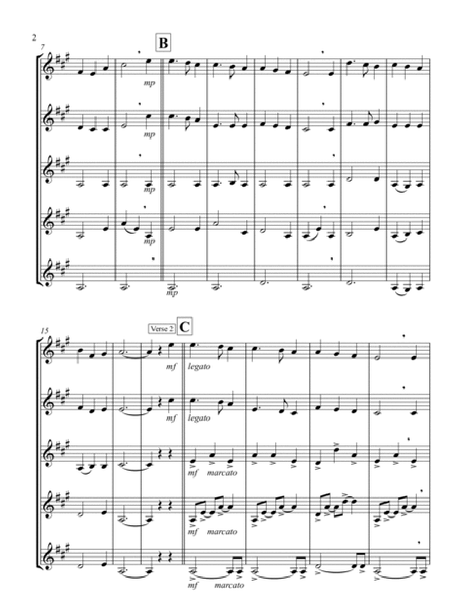 Away in a Manger (G) (Trumpet Quintet)