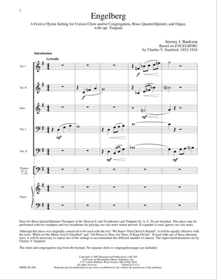 Engelberg Unison Choir scores gallery preview page 1