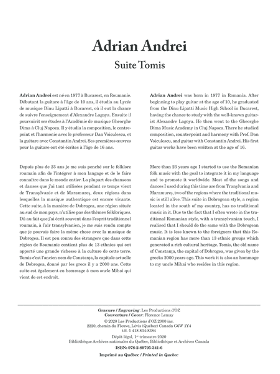 Suite Tomis Suite Tomis Classical Guitar scores gallery preview page 2