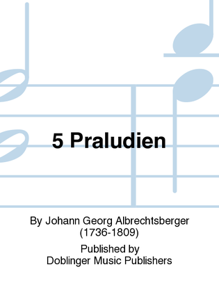 Book cover for 5 Praludien