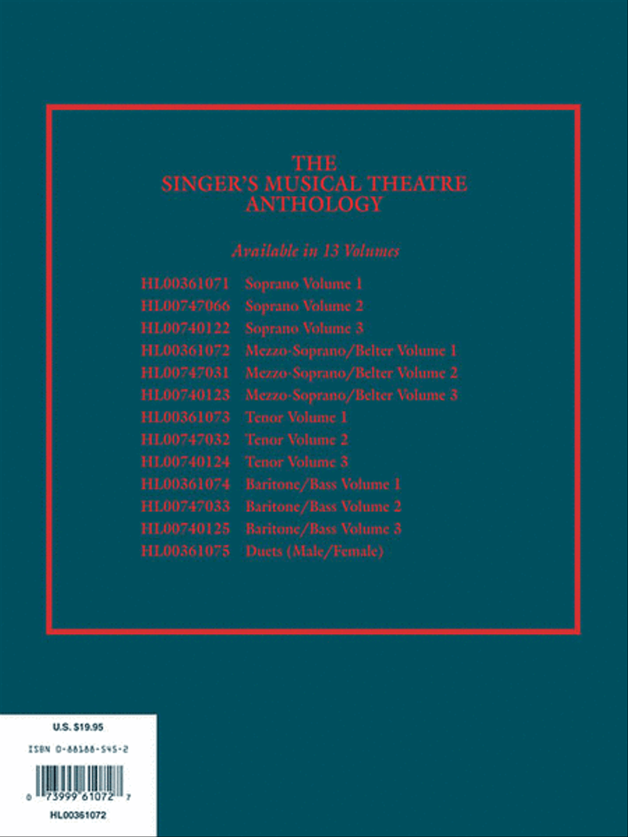 The Singer's Musical Theatre Anthology – Volume 1, Revised