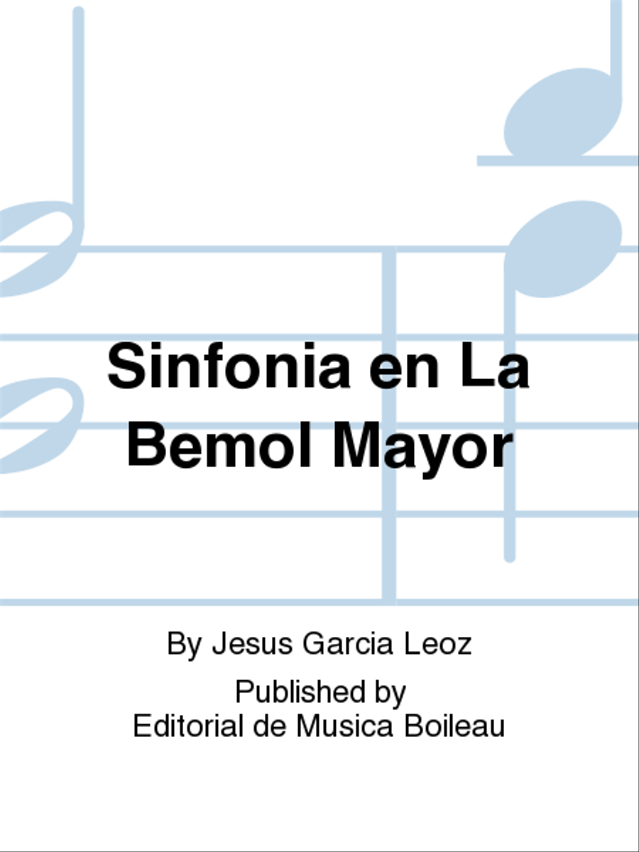 Sinfonia en La Bemol Mayor Orchestra scores gallery preview page 1
