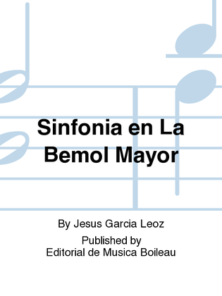 Book cover for Sinfonia en La Bemol Mayor