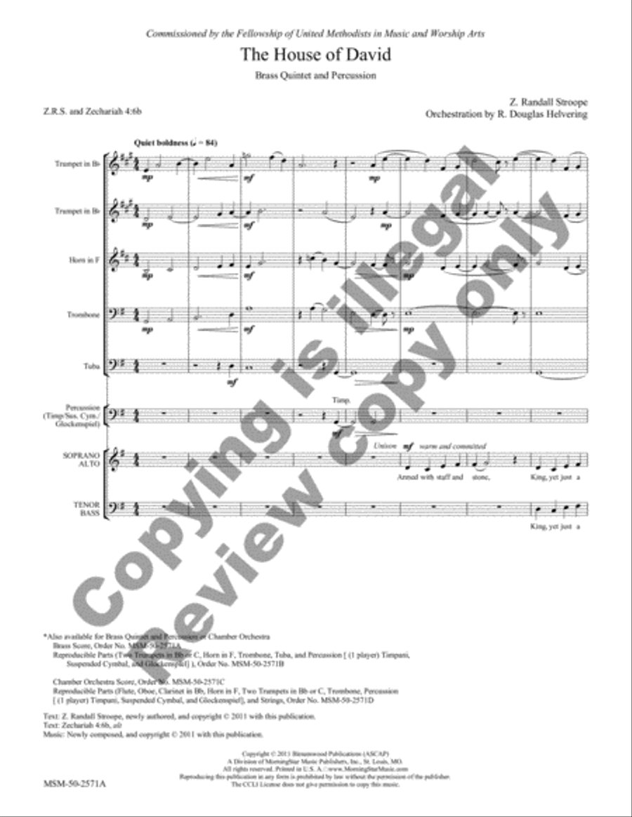 The House of David (Brass Score) Choir scores gallery preview page 9