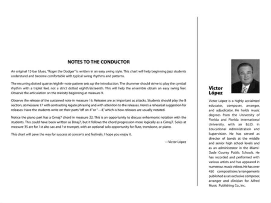 Roger the Dodger Jazz Ensemble scores gallery preview page 3