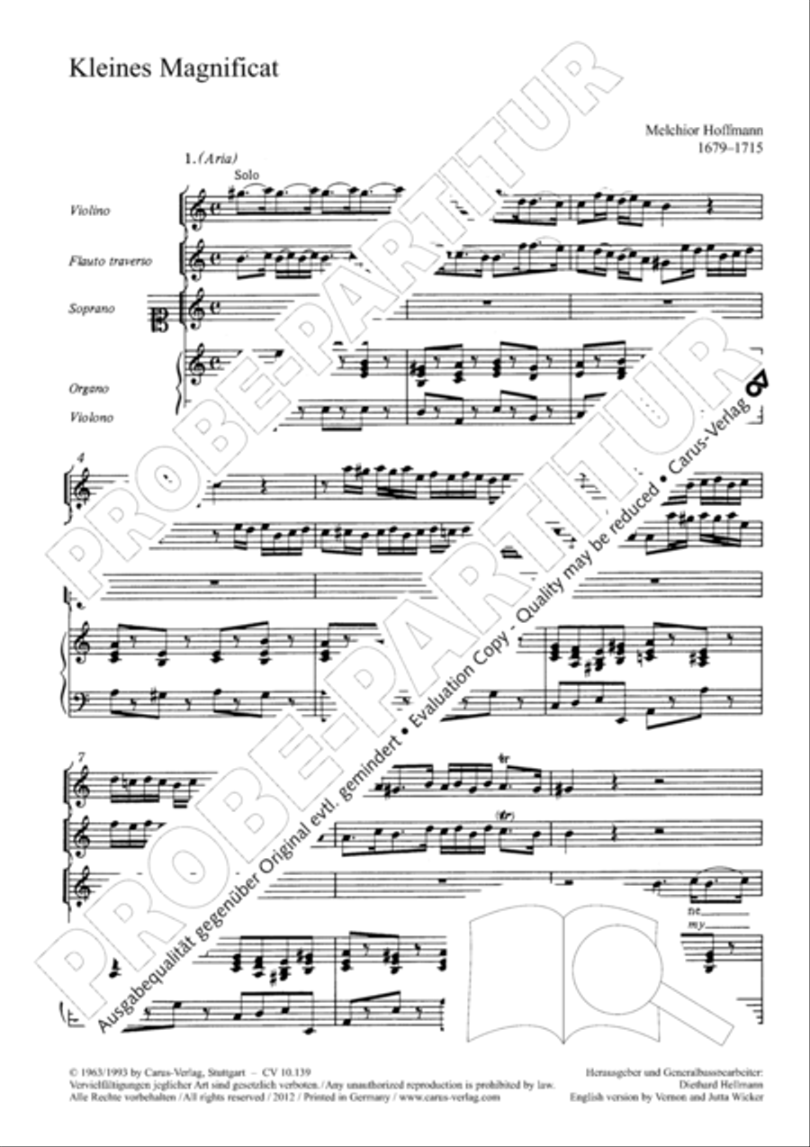 All my spirit exalts my Saviour (Meine Seele erhebt den Herren) Flute scores gallery preview page 9