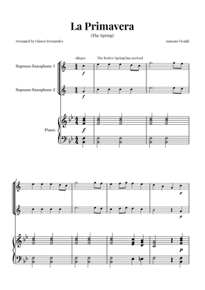 La Primavera (The Spring) by Vivaldi - Soprano Saxophone Duet and Piano