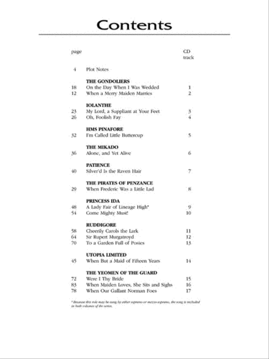Gilbert & Sullivan for Singers Mezzo-Soprano Voice scores gallery preview page 2