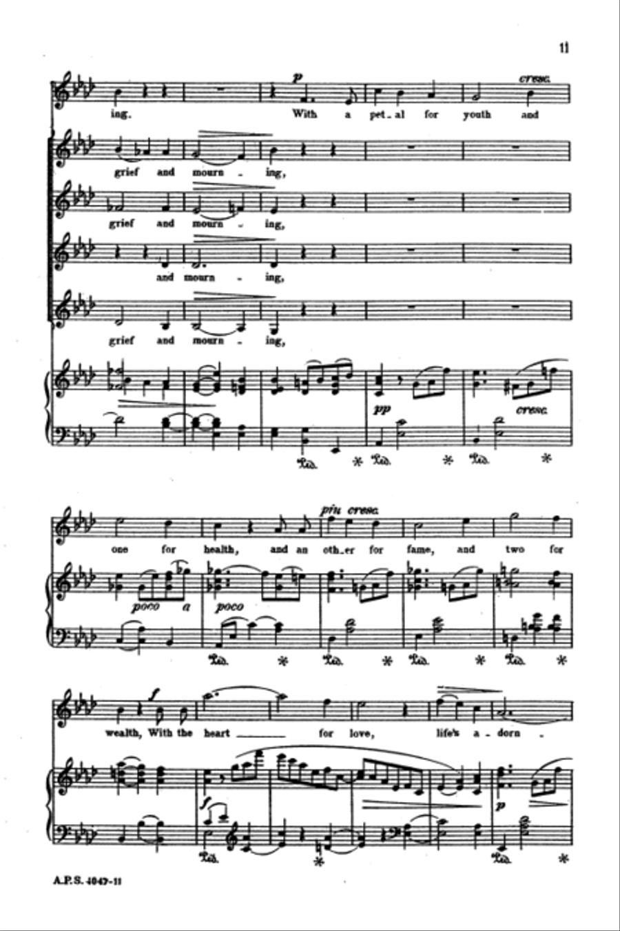 The Rose of Avontown, Op. 30 SSAA scores gallery preview page 11