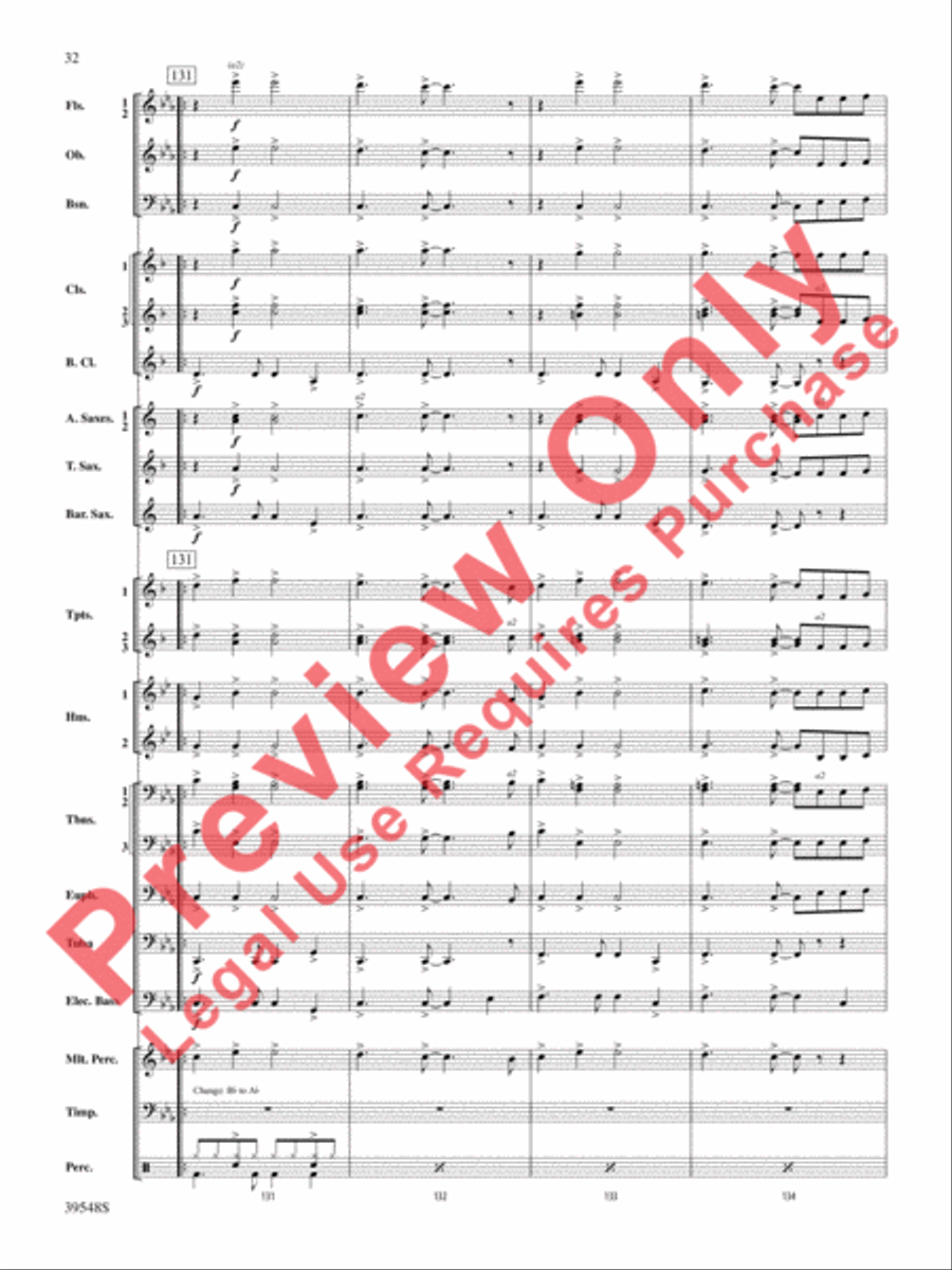 The Beatles Remembered Concert Band scores gallery preview page 33