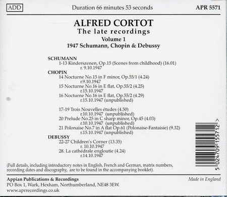 V1: Cortot Late Recording 1947