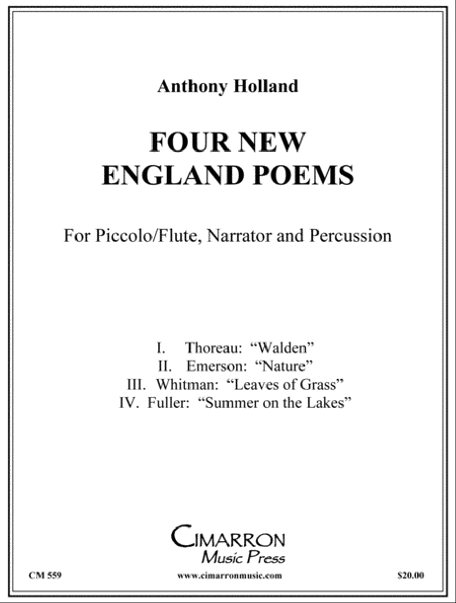 Four New England Poems Four New England Poems Flute Solo scores gallery preview page 1