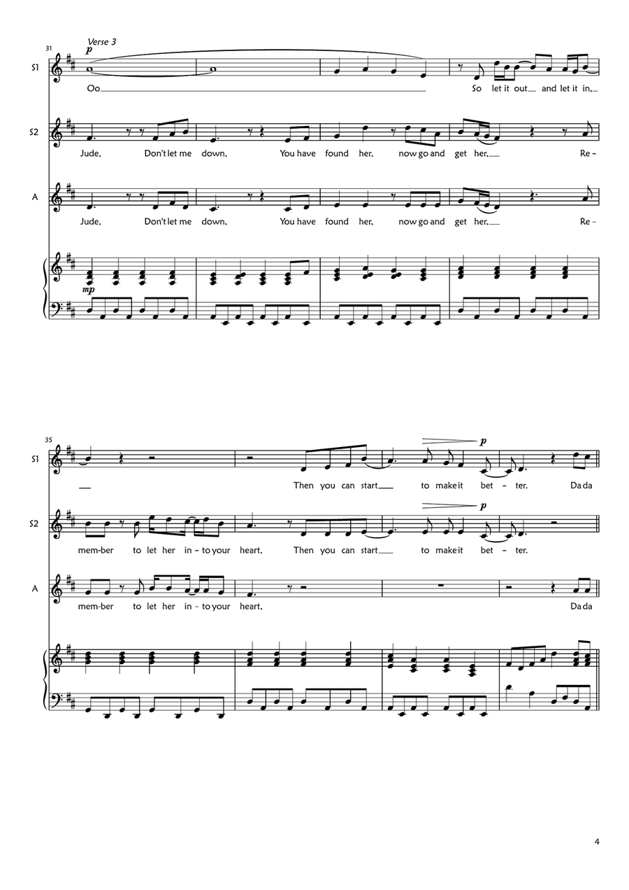 Hey Jude SSA scores gallery preview page 4