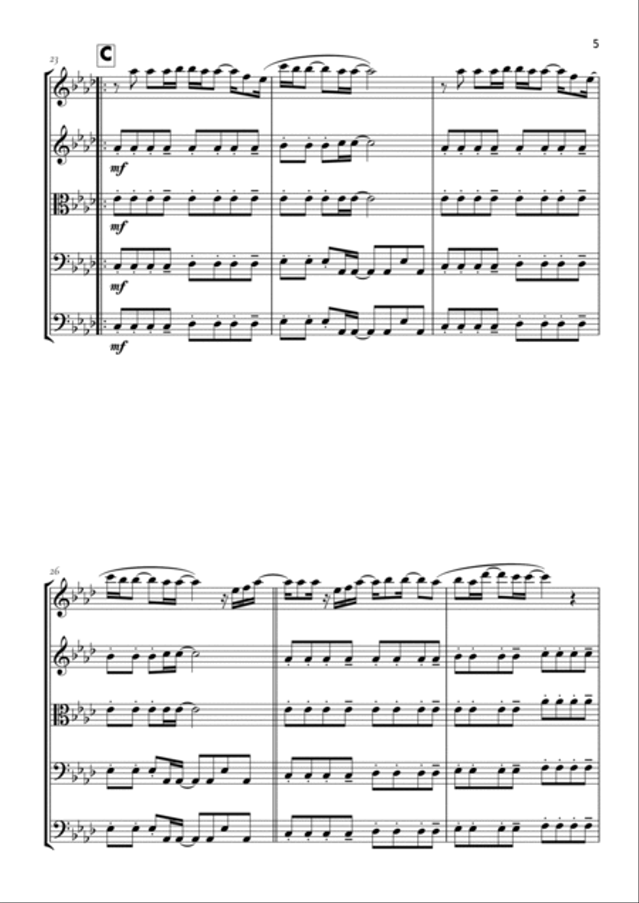 Goodness Of God String Quintet scores gallery preview page 5