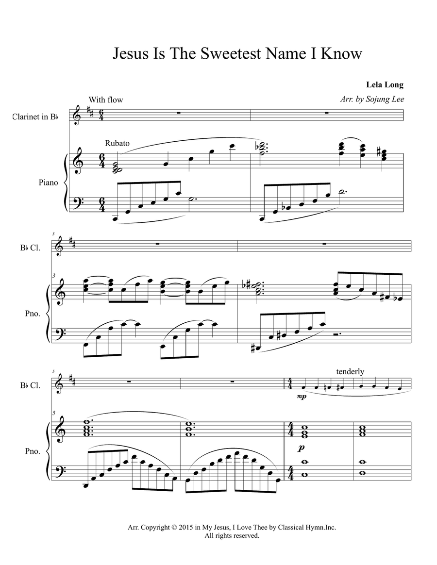 Jesus is the Sweetest Name I Know Small Ensemble scores gallery preview page 1