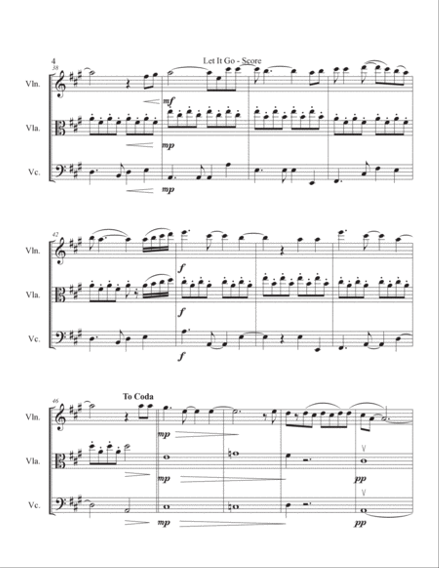 Let It Go String Trio scores gallery preview page 4
