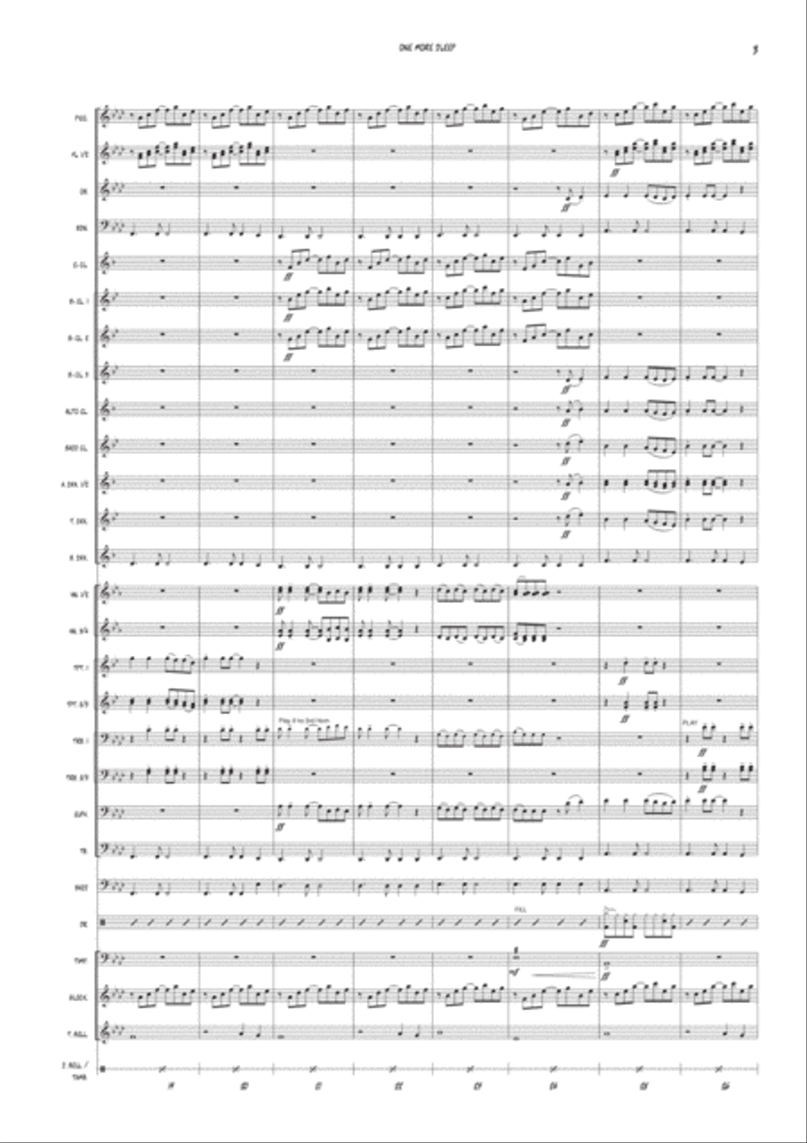 One More Sleep Concert Band scores gallery preview page 3