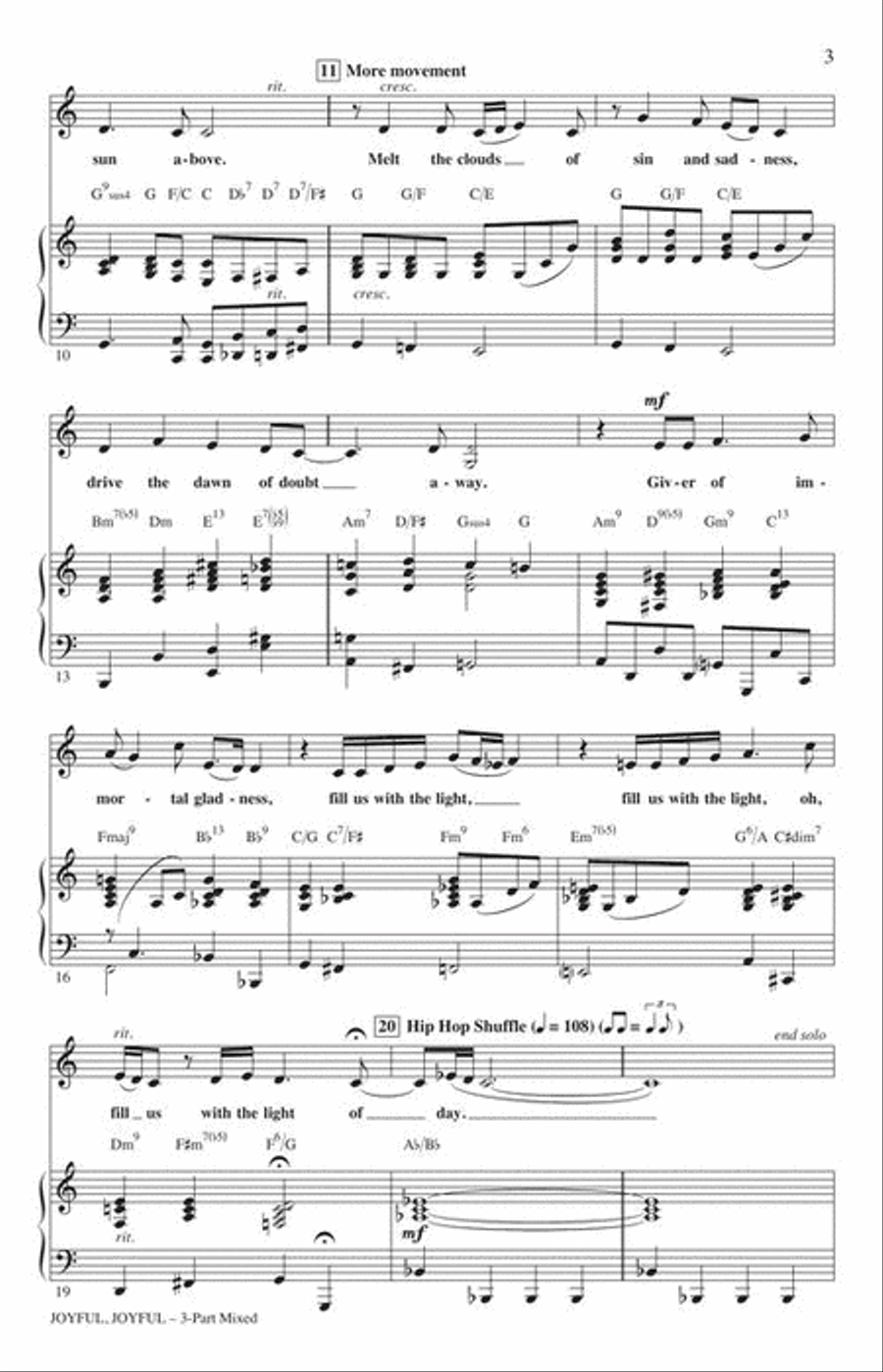 Joyful, Joyful 3-Part scores gallery preview page 4