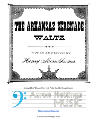 Book cover for Arkansas Serenade - Waltz - for "Hungry Five" Band