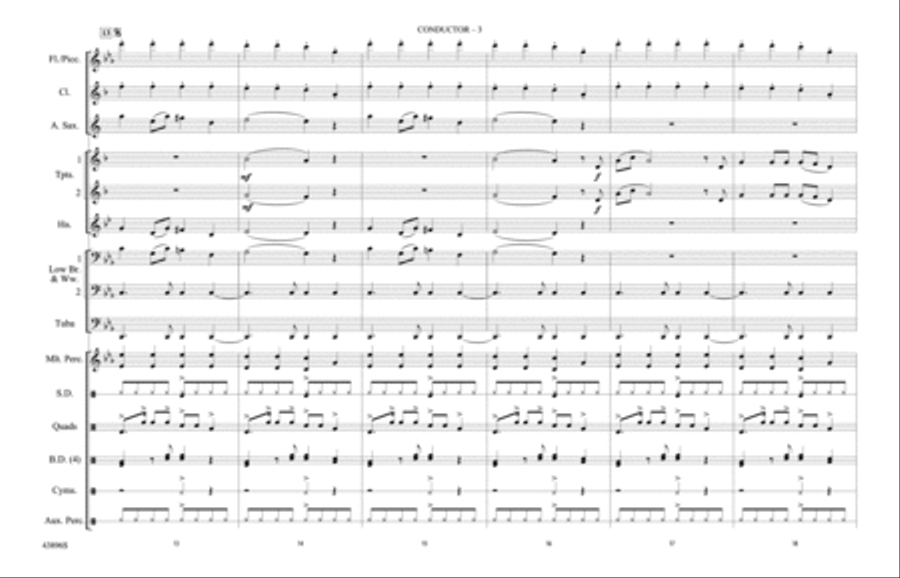 Dark Horse: Score Marching Band scores gallery preview page 3